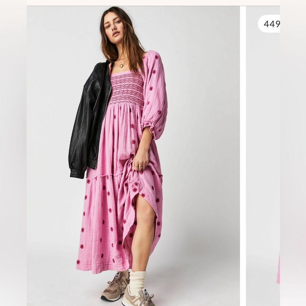 Dahlia embroidered maxi dress